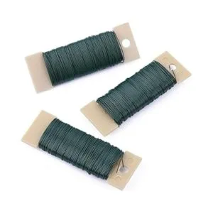 Paquete de 8 alambres de paleta de flores verdes de_5