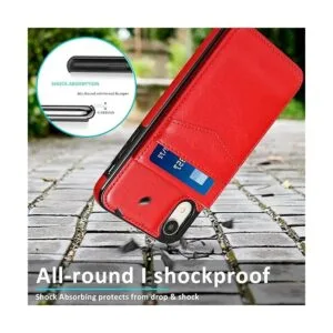 Seabaras Funda tipo cartera para iPhone XR con tarjetero_5