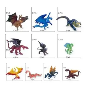 SIENON Figuras de juguete de dragón 4 figuras de dragón_2