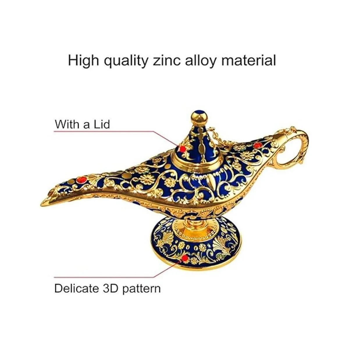 SUNMALL Lámpara vintage de Aladdin con genio luz de_2