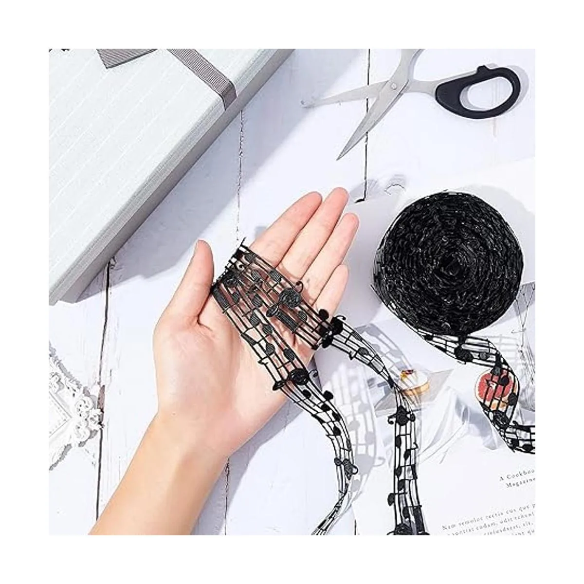 Shappy Cinta hueca de grogrén de 20 yardas de 1.102 in_7