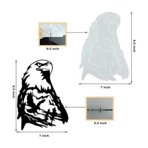 Molde de resina de águila calva decoración de pared de_6