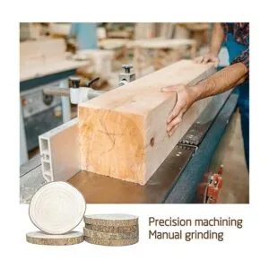 OBTANIM 5 piezas de rebanadas de madera natural de 7 a 8_5