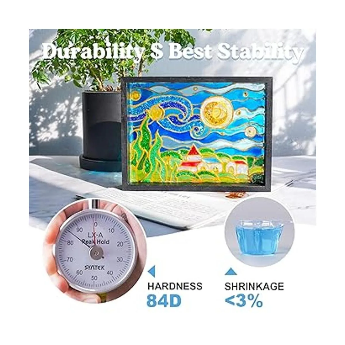 LETS RESIN Resina UV con luz kit de resina UV de 7.05 oz_4