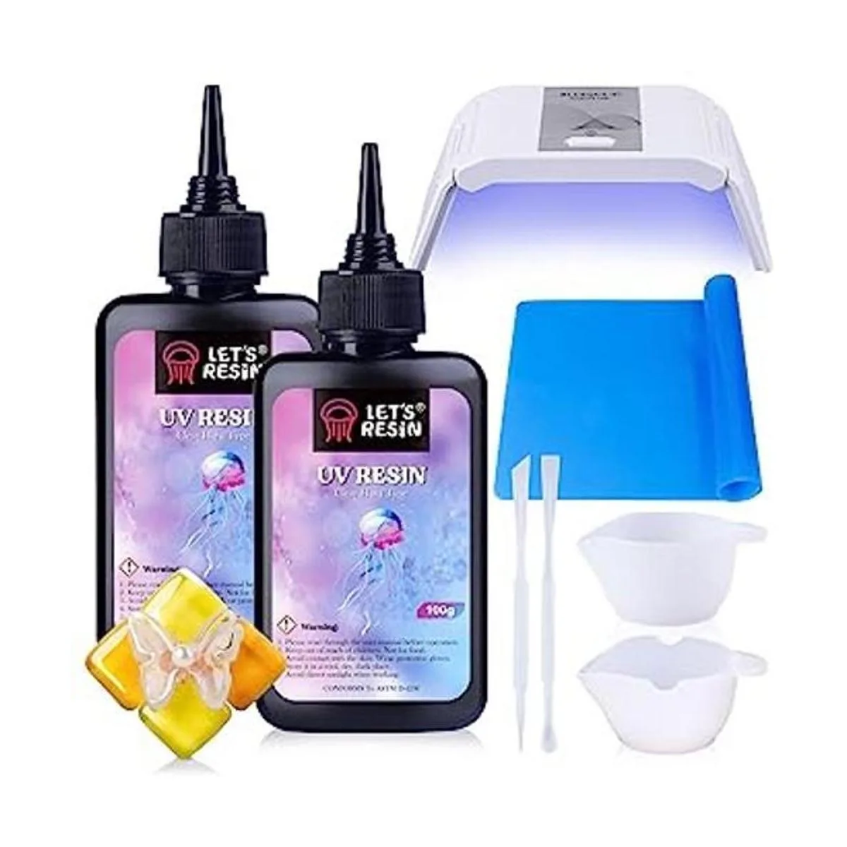 LETS RESIN Resina UV con luz kit de resina UV de 7.05 oz_1