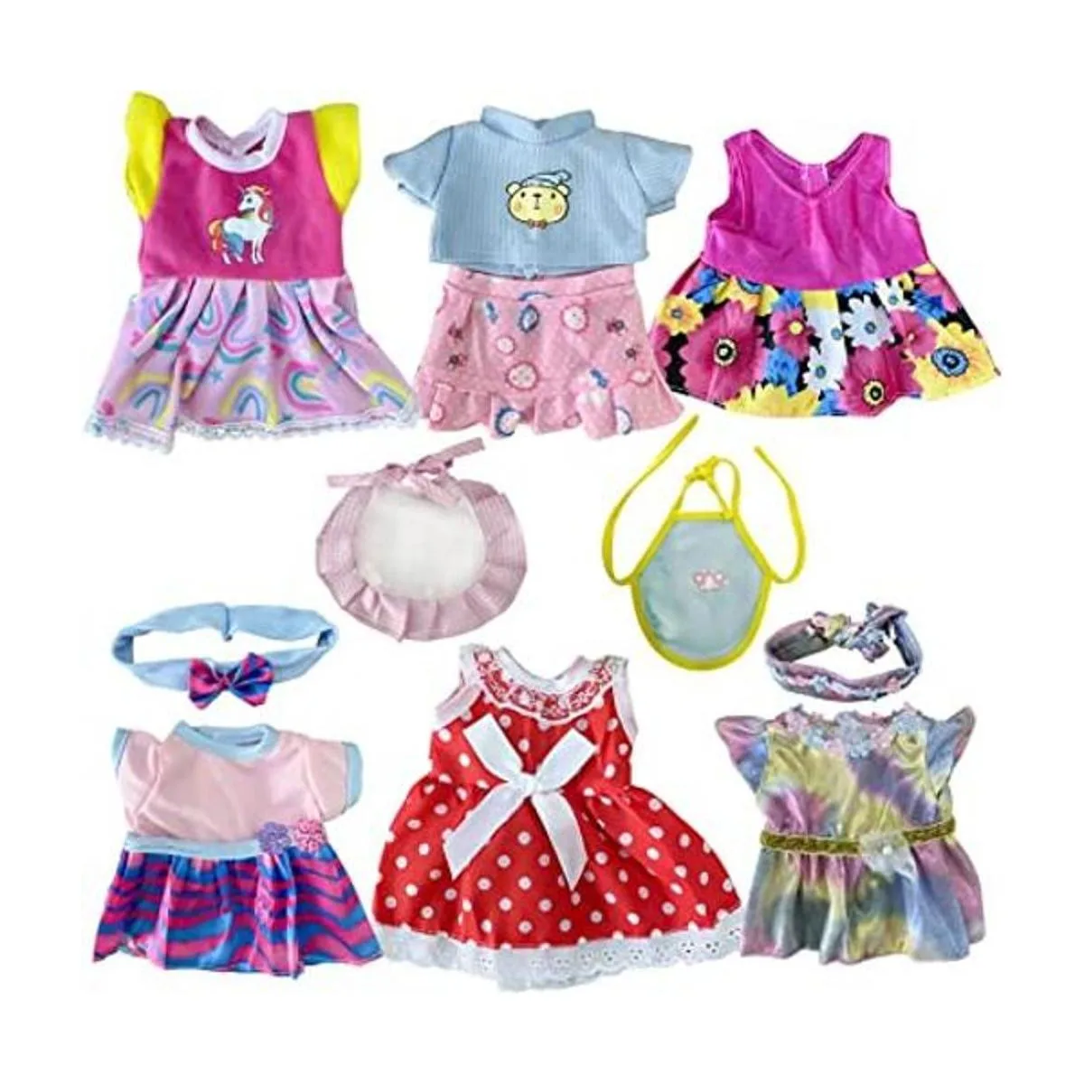 JING SHOW BUSSINESS Ropa de muñeca de bebé 6 juegos de_1