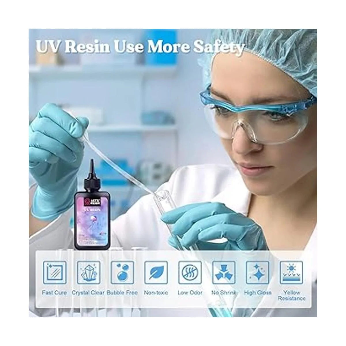 LETS RESIN Resina UV con luz kit de resina UV de 7.05 oz_2