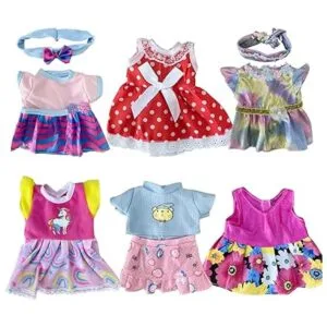 JING SHOW BUSSINESS Ropa de muñeca de bebé 6 juegos de_2
