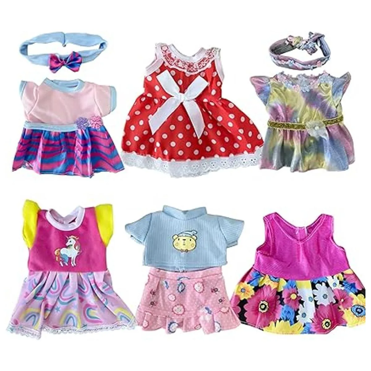 JING SHOW BUSSINESS Ropa de muñeca de bebé 6 juegos de_2