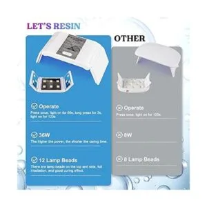 LETS RESIN Resina UV con luz kit de resina UV de 7.05 oz_3