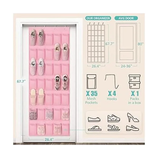Organizadores de zapatos para colocar sobre la puerta_7