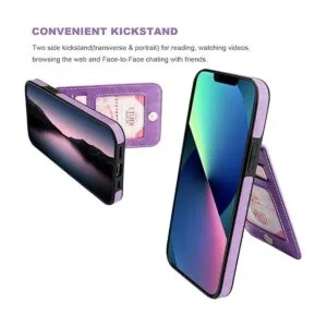 Vaburs Funda tipo cartera para iPhone 13 funda con_4