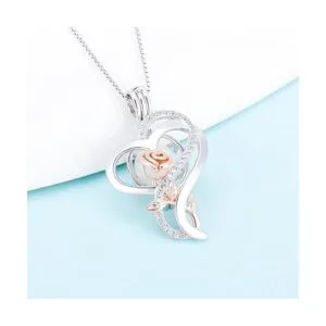 LGSY Colgante de plata de ley 925 con forma de corazón de_5