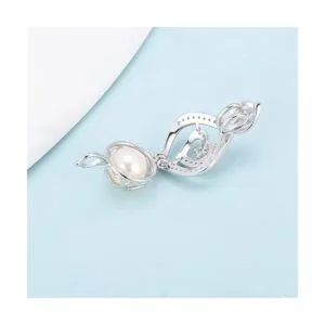 LGSY Colgantes de jaula de perlas trenzadas de plata de_3