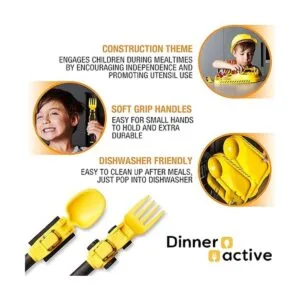 Dinneractive Juego de utensilios para niños tenedor y_3