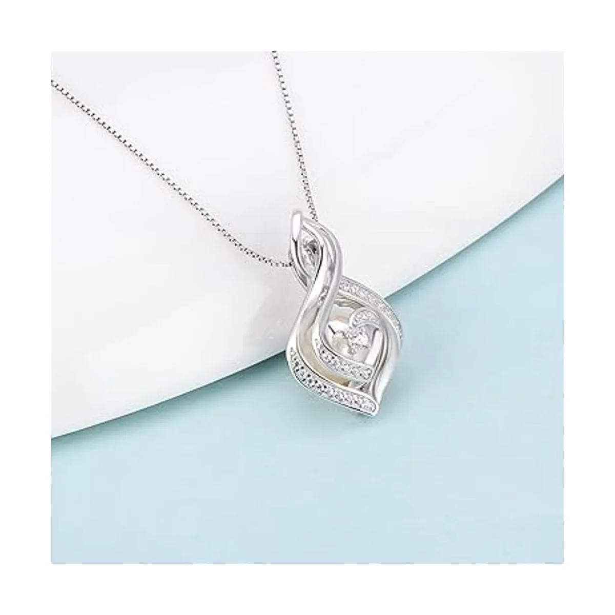 LGSY Colgantes de jaula de perlas trenzadas de plata de_4