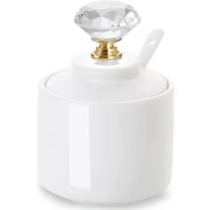 ONTUBE Azucarero de porcelana con tapa de cristal y_1