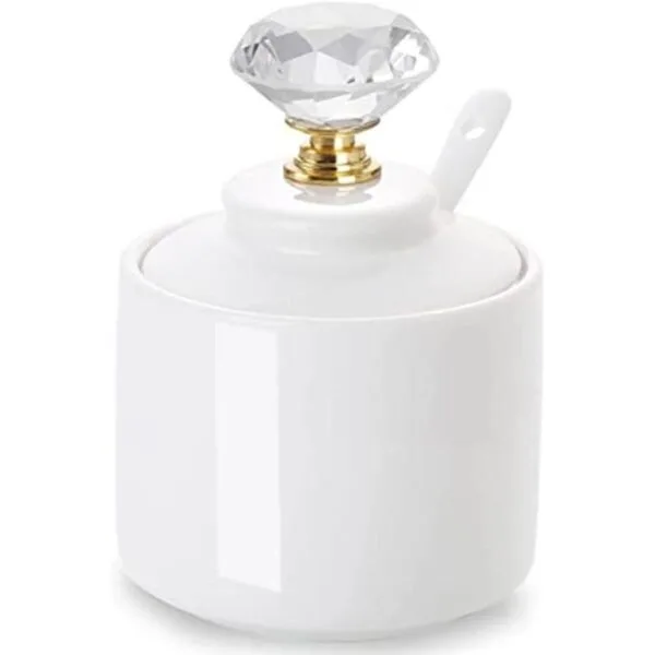ONTUBE Azucarero de porcelana con tapa de cristal y_1