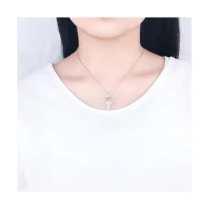 LGSY Colgante de plata de ley 925 con forma de corazón de_6