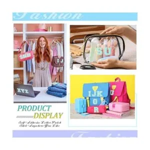 WILLBOND Parches de letras de felpilla autoadhesivos con_6