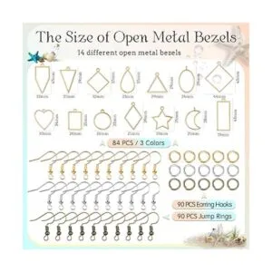 Kits de biseles abiertos de 264 piezas para hacer joyas de_2