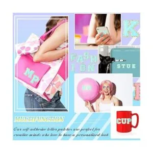 WILLBOND Parches de letras de felpilla autoadhesivos con_7