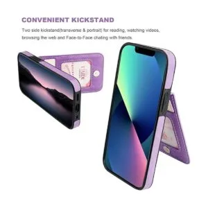 Vaburs Funda tipo cartera para iPhone 13 Mini función_4