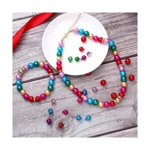 700 cuentas de Navidad para hacer joyas cuentas rojas y_5