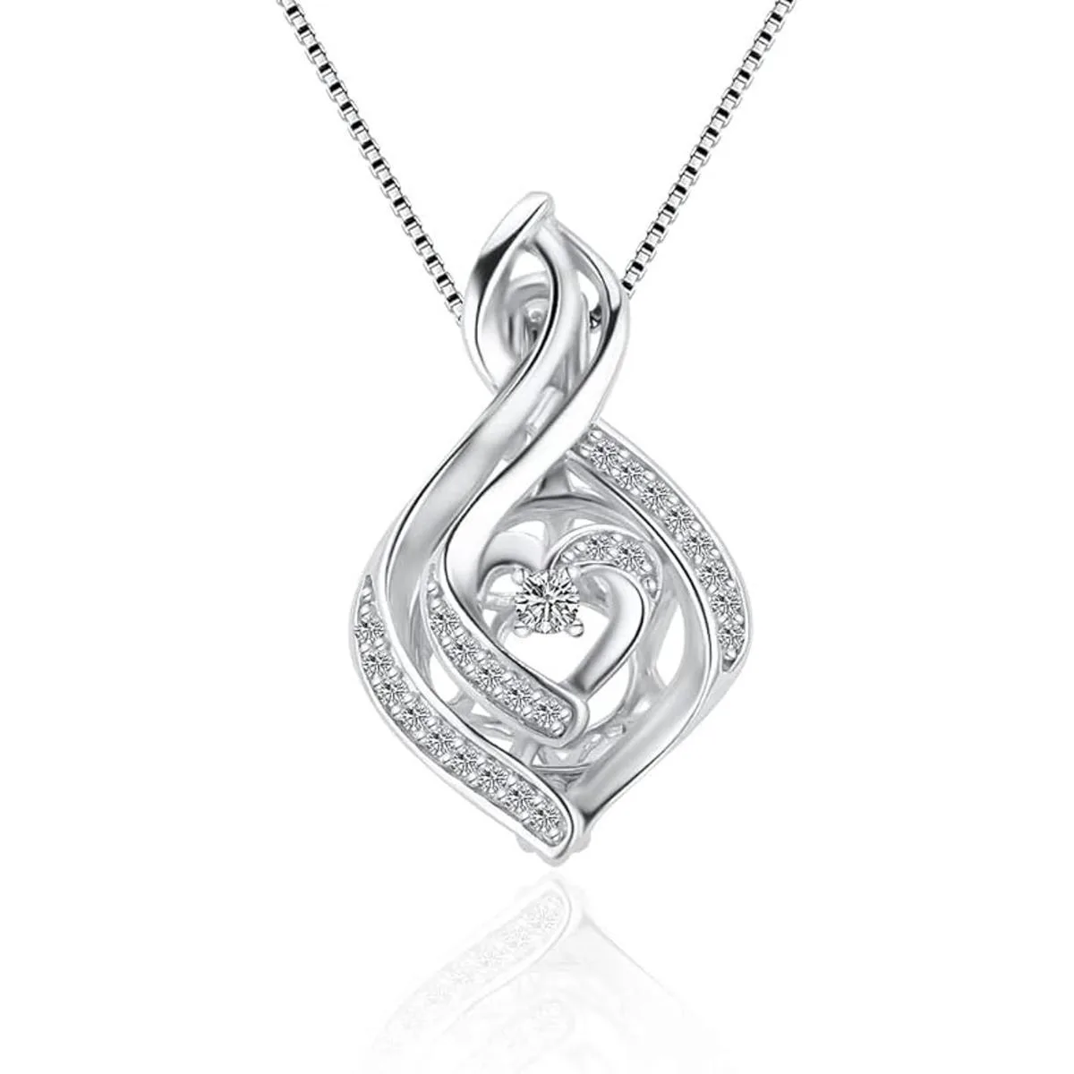 LGSY Colgantes de jaula de perlas trenzadas de plata de_1