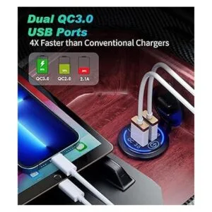 Paquete de 2 Cargador USB dual 3.0 de carga rápida_2