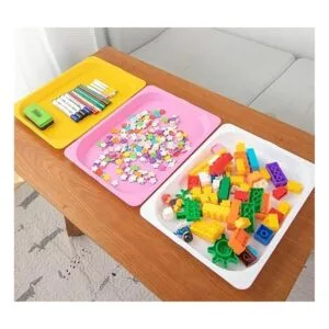 Elsjoy Juego de 6 bandejas de actividades de plástico 15_6