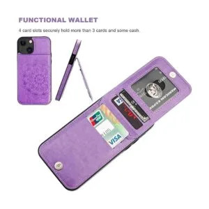 Vaburs Funda tipo cartera para iPhone 13 funda con_3
