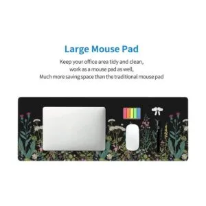 Alfombrilla de mouse grande para juegos con flores de_7