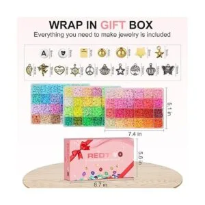 Redtwo Kit de fabricación de pulseras de cuentas de_5