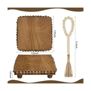 Juego de guirnaldas de madera y cuentas de madera_7