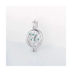 LGSY Colgantes de jaula de perlas de árbol de plata de ley_4