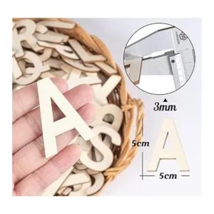 ilauke Letras de madera de 2 pulgadas 170 letras del_3