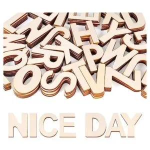 ilauke Letras de madera de 2 pulgadas 170 letras del_1