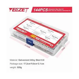 YEEZET 144 tornillos de cabeza hexagonal M6 de grado 8.8_2