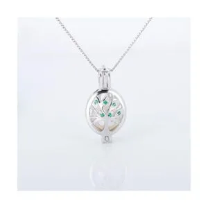 LGSY Colgantes de jaula de perlas de árbol de plata de ley_5