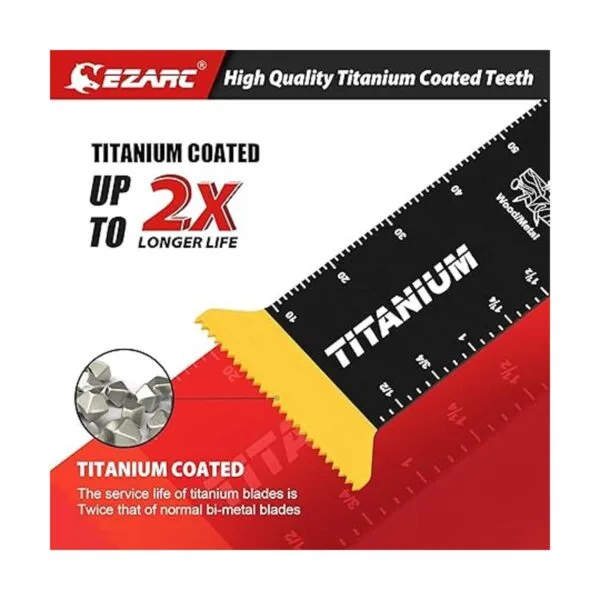 EZARC Hojas de sierra oscilantes de titanio paquete de 3_4