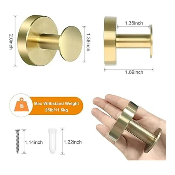 WaaWee 2 ganchos para toallas de baño montaje en pared de_2