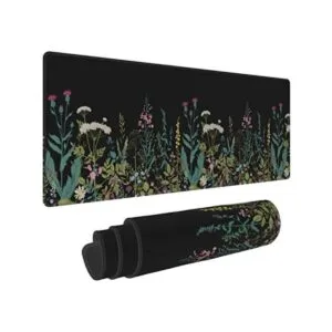 Alfombrilla de mouse grande para juegos con flores de_1