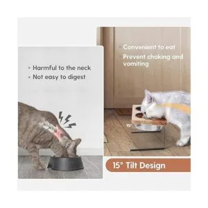 Siooko Cuencos elevados para gatos cuencos elevados_2