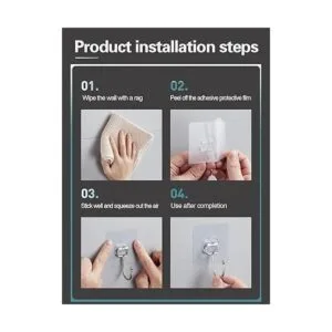 Paquete de 22 ganchos de pared grandes con capacidad de_6