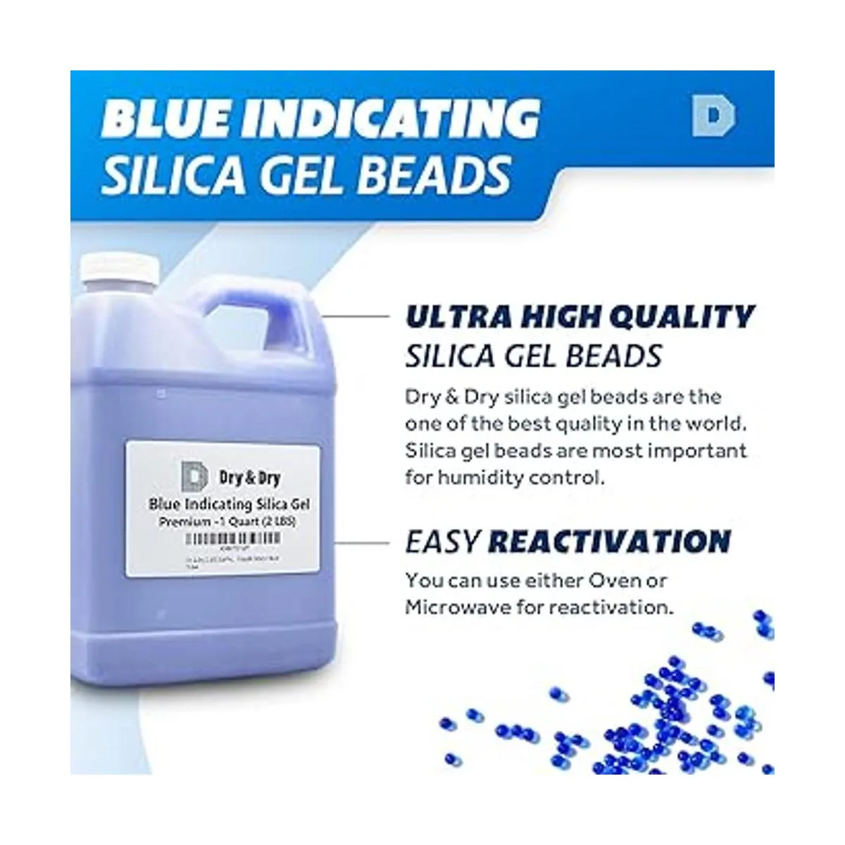 Dry Dry Cuentas de gel de sílice indicadoras de primera_2