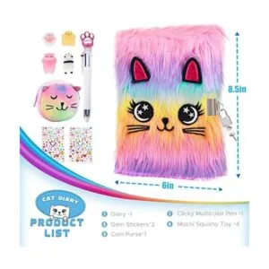 HOMICOZY Diario de gatos con cerradura y llaves para_2