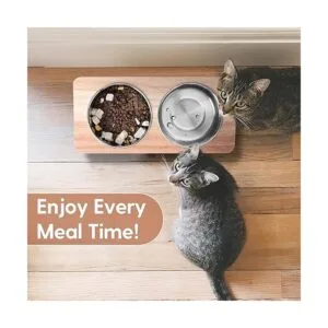 Siooko Cuencos elevados para gatos cuencos elevados_6