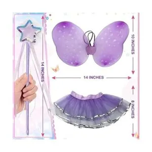 Juego de disfraz para niñas 6 unidades color morado_4