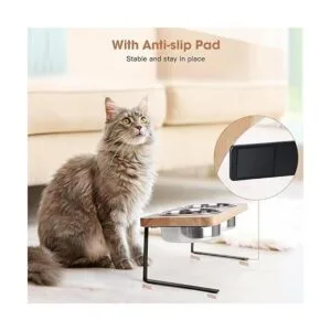 Siooko Cuencos elevados para gatos cuencos elevados_3